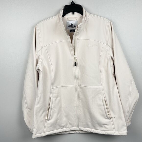 Magellan Outdoors Women's XL Jacket - Hickory Canyon Softshell Jacket in Cream - Picture 4 of 12